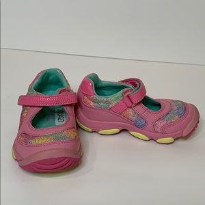 Stride Rite Pink Velcro Felicity Shoe Size 5 1/2 M